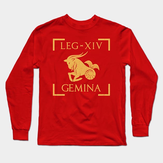 Legio XIV Gemina Capricorn Emblem Roman Legion Long Sleeve T-Shirt by zeno27